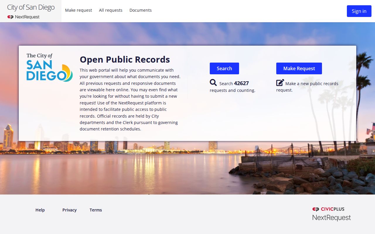 San Diego people search city public records portal
