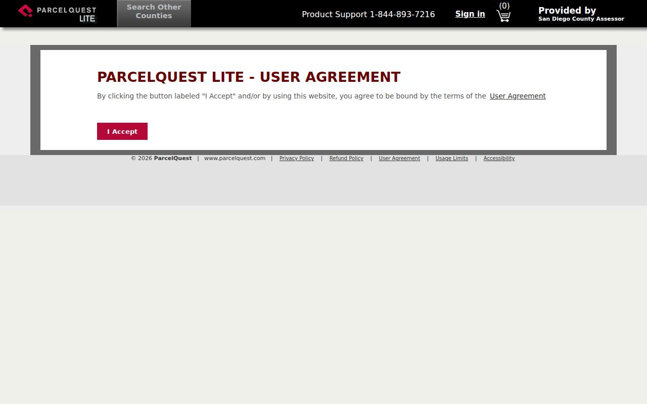 San Diego people search ParcelQuest property portal