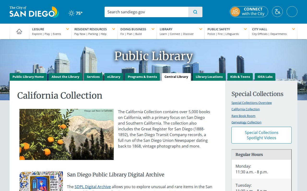 San Diego people search California Collection directories