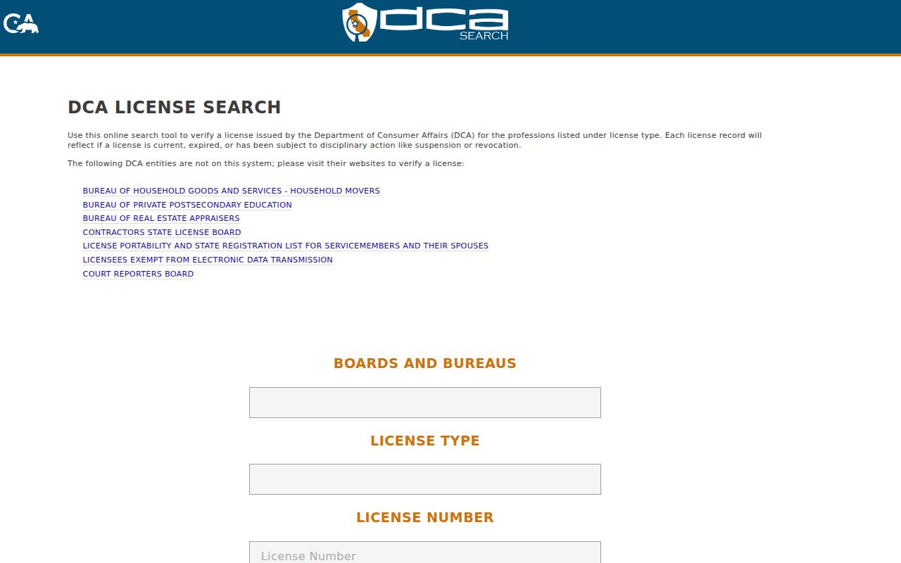 San Diego people directories California professional license search