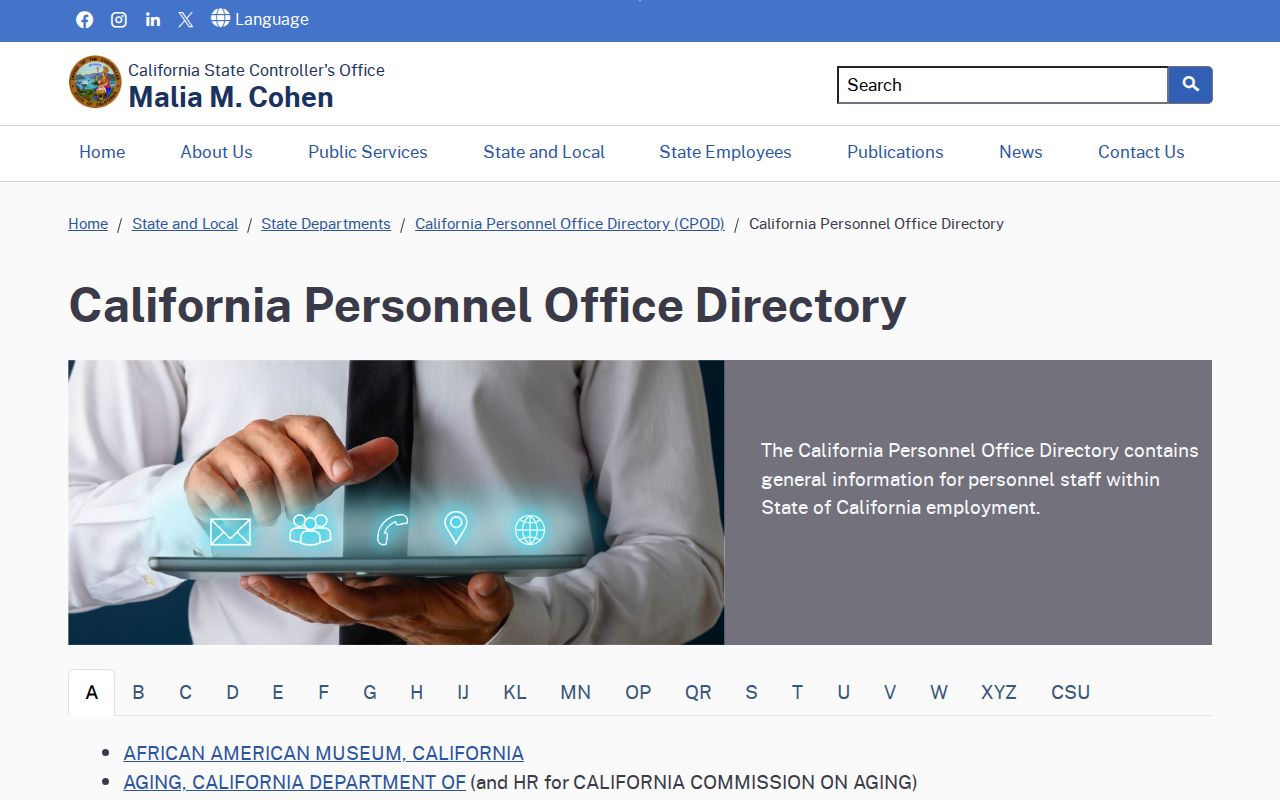 San Diego people directories California personnel office browse